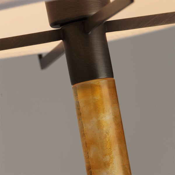 HAVEN-T495-AGLAZE-WH - Amber / Off White - Table Lamp