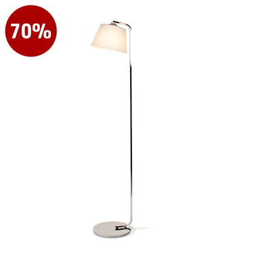 Kental-F Chrome / White Floor Lamp