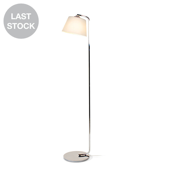 Kental-F Chrome / White Floor Lamp