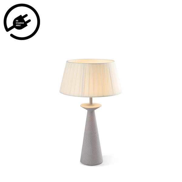 KONI - White / Cement - Rechargeable Lamp