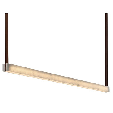 Luka-P160 White Marble / Brown Hanging Lamp