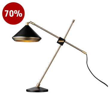 LUXX-T-BK Brass / Black Table Lamp