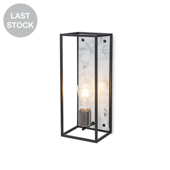 Mabula-W1 Black / White Marble Wall Lamp