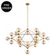 Md10230G-21-Blj + Gy Brushed Brass / Amber Hanging Lamp