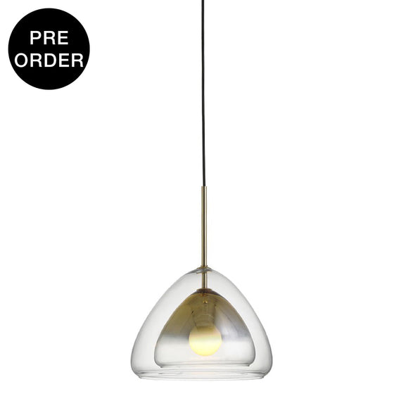 Md21567-1-350 Clear / Gold Hanging Lamp