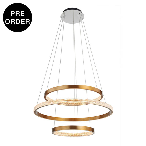 Md60168-3-850 Brushed Brass Hanging Lamp