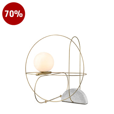 Mt60190-1A-490 White Marble / Brass Table Lamp