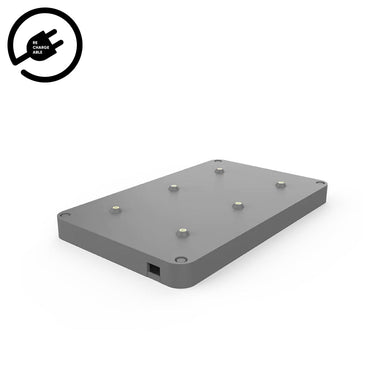 Multiple Charging Station Gray Rechargeable Lamp