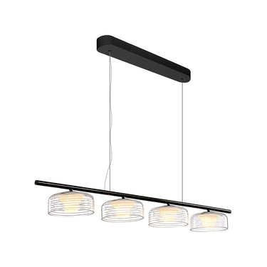 Mura-120-Pl Clear / Black Hanging Lamp
