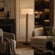 NORAE-F1365-AWOOD-WH - Brushed Dark Grey / Off White - Floor Lamp