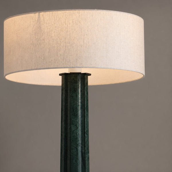 NORAE-T630-GMARBEL-WH - Brushed Dark Grey / Off White - Table Lamp