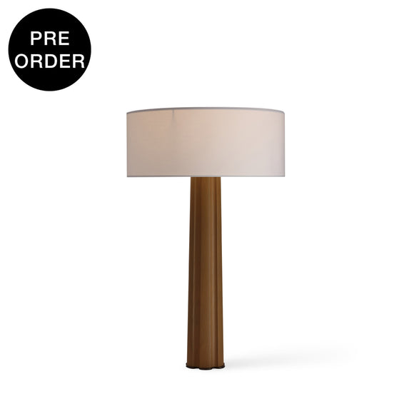 NORAE-T730-AWOOD-WH - Brushed Dark Grey / Off White - Table Lamp