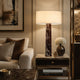 NORAE-T730-RMARBEL-WH - Brushed Dark Grey / Off White - Table Lamp
