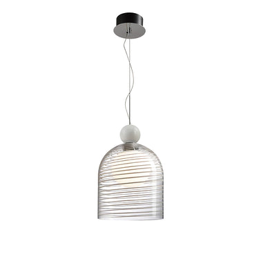 Nuna-Pm Clear / White Marble Hanging Lamp