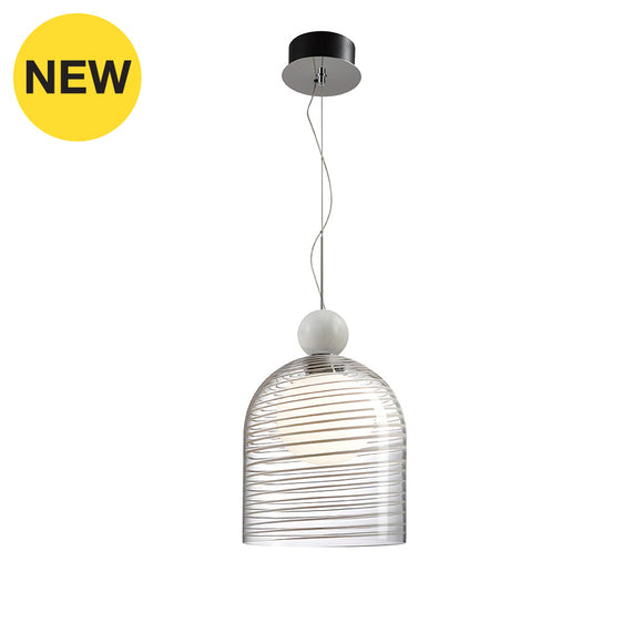 Nuna-Pm Clear / White Marble Hanging Lamp