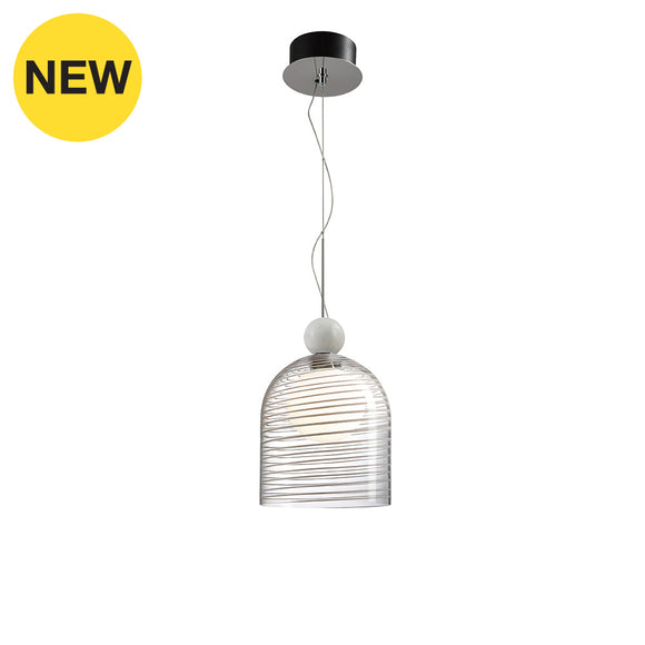 Nuna-Ps Clear / White Marble Hanging Lamp