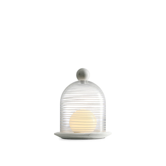 NUNA-TS Clear / White Marble Table Lamp