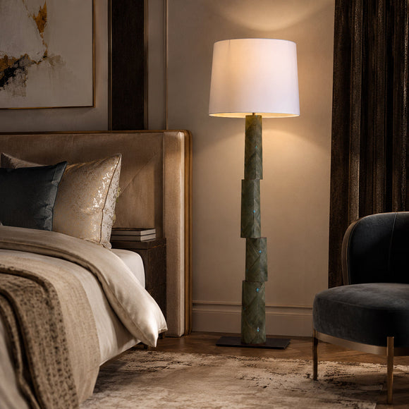 ORVA-F1665-HYACINTHD-WH - Brushed Dark Grey / Off White - Floor Lamp