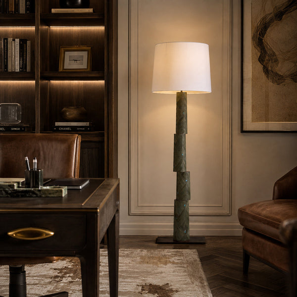 ORVA-F1665-HYACINTHD-WH - Brushed Dark Grey / Off White - Floor Lamp