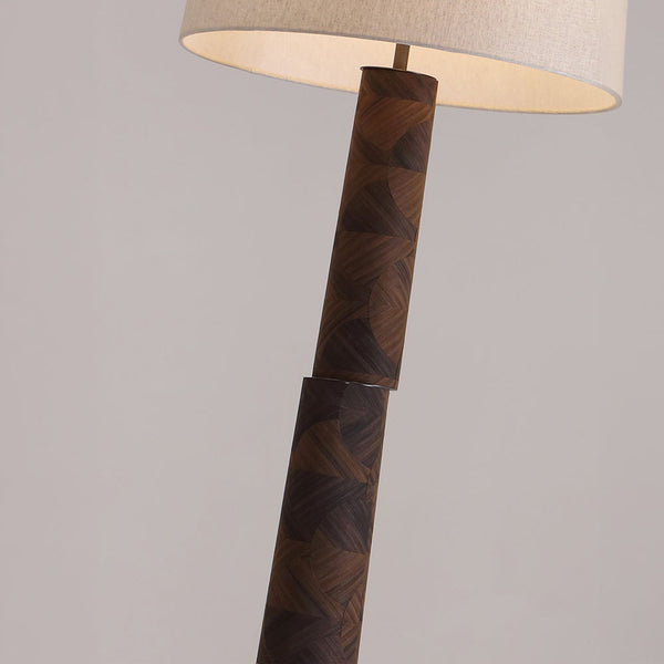 ORVA-F1665-PAULOWNIA-WH - Brushed Dark Grey / Off White - Floor Lamp