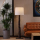 ORVA-F1665-PAULOWNIA-WH - Brushed Dark Grey / Off White - Floor Lamp
