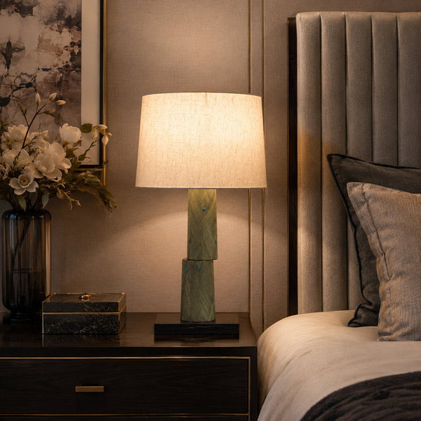 ORVA-T720-HYACINTHD-WH - Brushed Dark Grey / Off White - Table Lamp