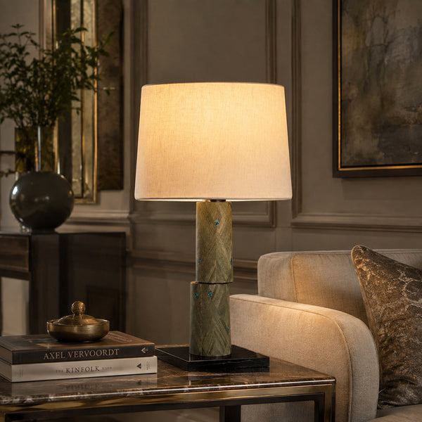 ORVA-T720-HYACINTHD-WH - Brushed Dark Grey / Off White - Table Lamp