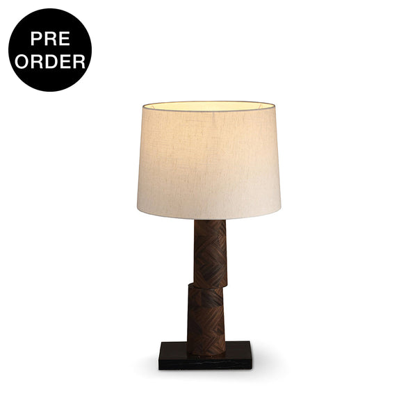 ORVA-T720-PAULOWNIA-WH - Brushed Dark Grey / Off White - Table Lamp