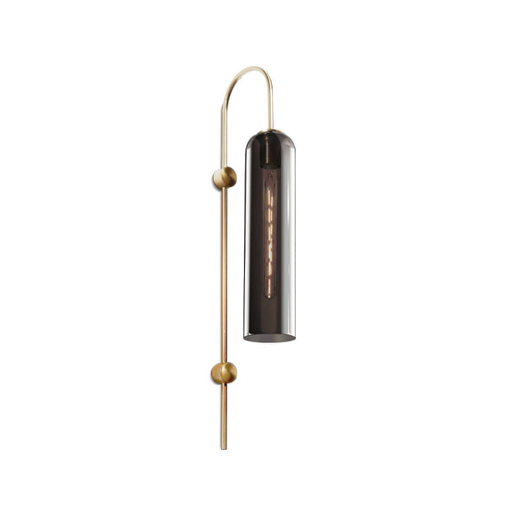 Paloma-W78 Gold / Smoky Black Wall Lamp