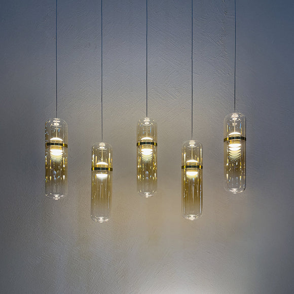 PILLY P5L 28W DIM AMBER Gold Hanging Lamp