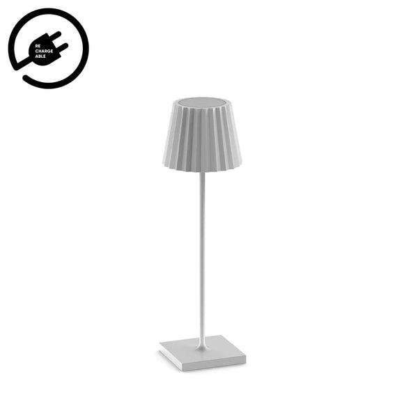 Plisse Signal White Rechargeable Lamp