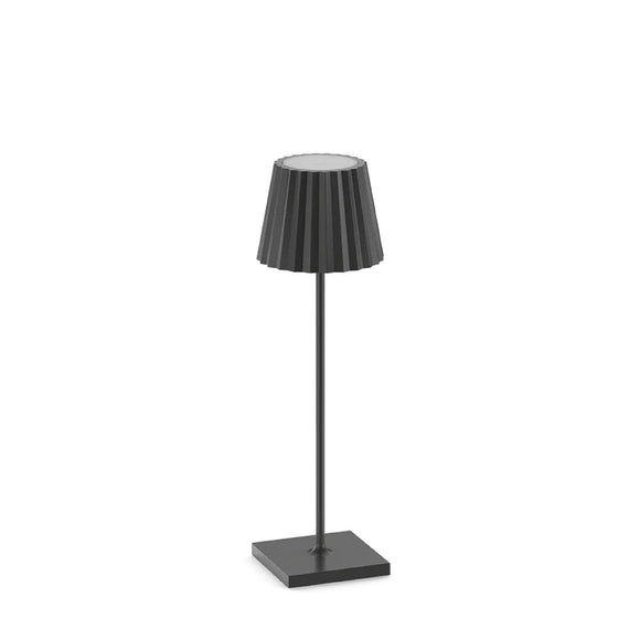 Plisse Signal Black Rechargeable Lamp