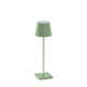 Plisse Sage Green Rechargeable Lamp