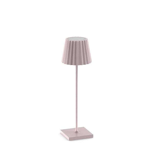 Plisse Pink Rechargeable Lamp