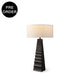 PYMID-T610-COPPER-WH - Blackening and Brushing of Copper / Off White - Table Lamp