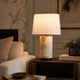 RAREL-T465-BURL-GF-WH - Brushed Dark Grey / Off White - Table Lamp