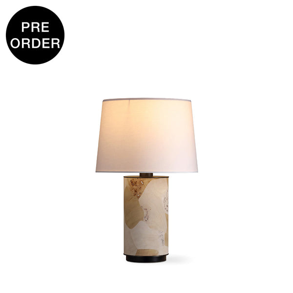 RAREL-T465-BURL-GF-WH - Brushed Dark Grey / Off White - Table Lamp