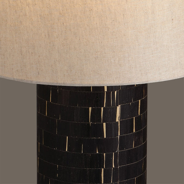 RAREL-T465-HYACINTH-GF-WH - Brushed Dark Grey / Off White - Table Lamp