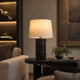 RAREL-T465-HYACINTH-GF-WH - Brushed Dark Grey / Off White - Table Lamp