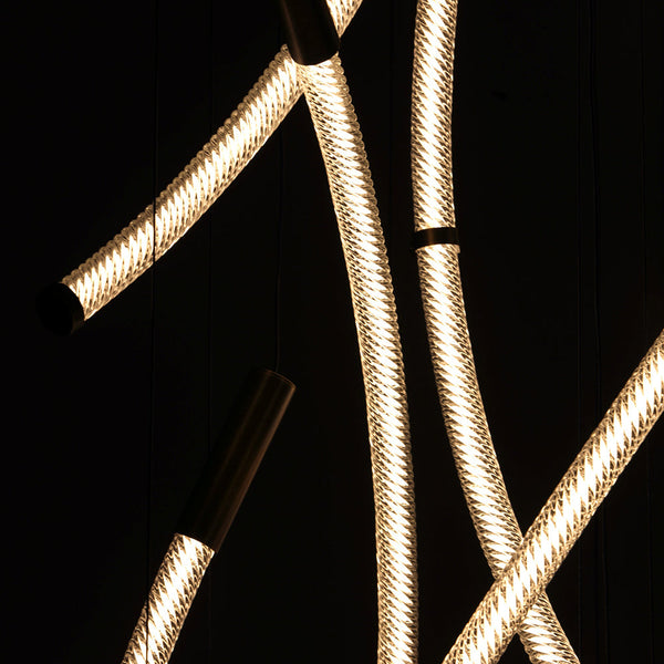 RAYA-10-P90-BRA Antique Brass Cluster Lamp