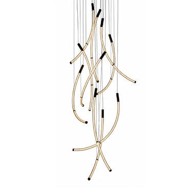 RAYA-10-P90-BRA Antique Brass Cluster Lamp