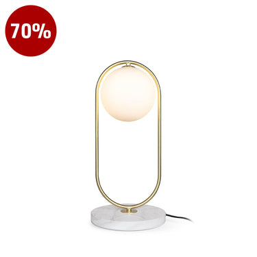 RISCA-T White Marble / Brass Table Lamp