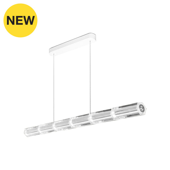 Rolo-P120 Clear / Chrome Hanging Lamp