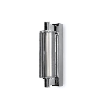 Rolo-W28 Clear / Chrome Wall Lamp