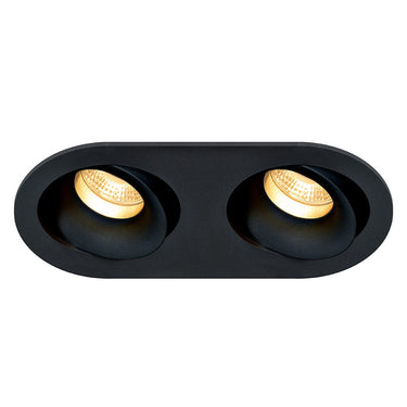 Rona-2+Gu10 Black Recessed Downlight
