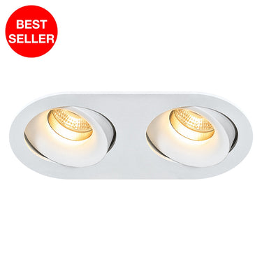 Rona-2+Gu10 White Recessed Downlight