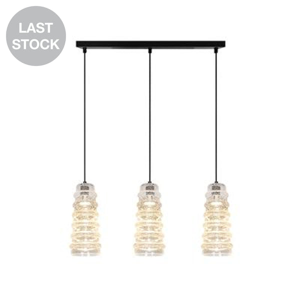 Rotto-P3 Clear / Black Hanging Lamp