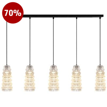 Rotto-P5 Clear / Black Hanging Lamp
