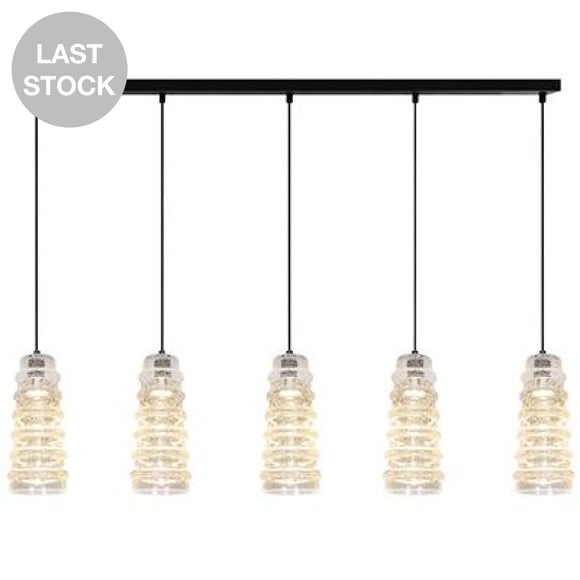 Rotto-P5 Clear / Black Hanging Lamp