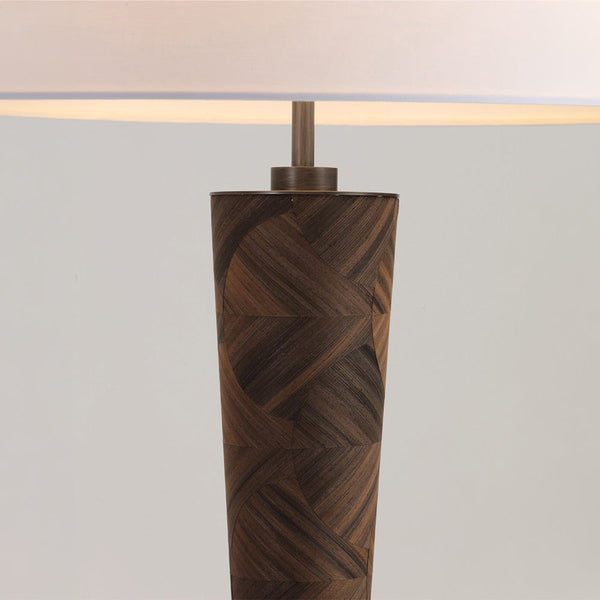 SEREN-F15750-PAULOWNIA-WH - Brushed Dark Grey / Off White - Floor Lamp